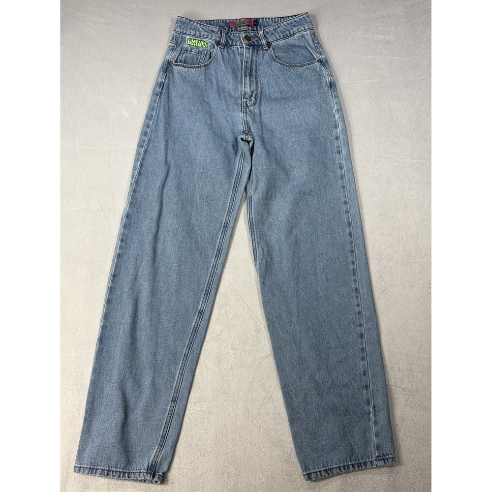 Empyre Tori Y2K Jeans Womens Size 0  Blue Relax  Baggy Loose Skater Raver Denim